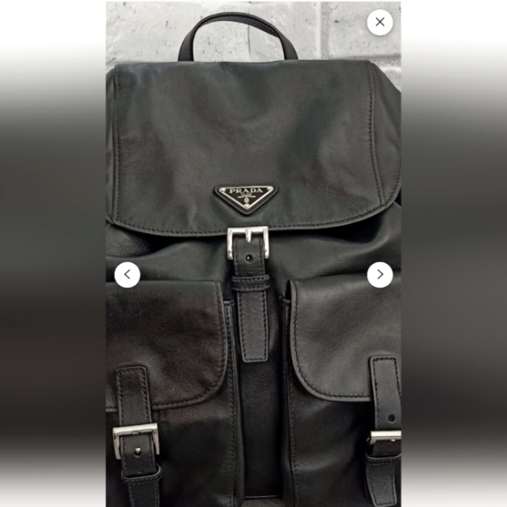 Prada Milano(confirmed )Black Leather backpack